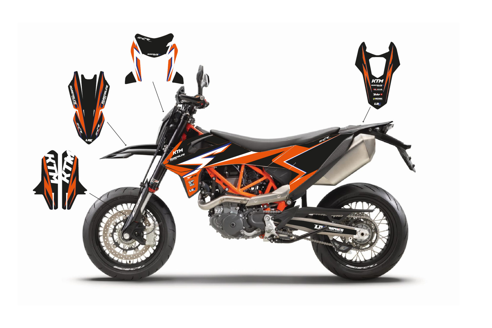 Active Orange Kit KTM SMC 690 R – Bild 2